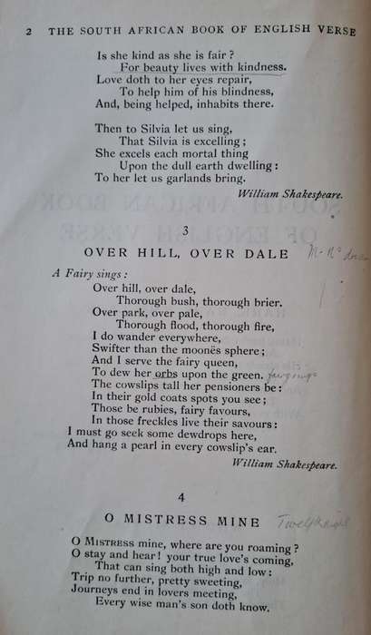 The South African book of English verse - John Purves (hard cover with no dj)
