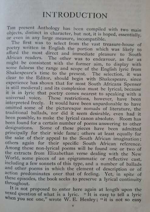 The South African book of English verse - John Purves (hard cover with no dj)