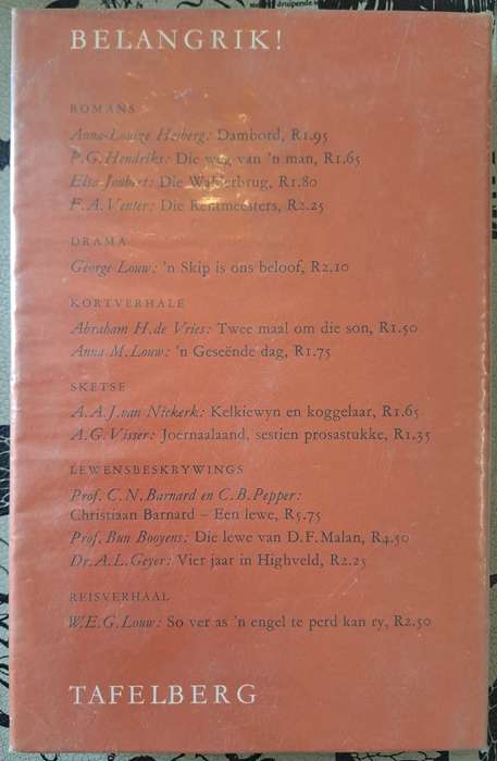 Die spel gaan voort - Anna Minnaar - Vos (hard cover with dj)