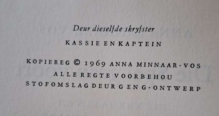 Die spel gaan voort - Anna Minnaar - Vos (hard cover with dj)