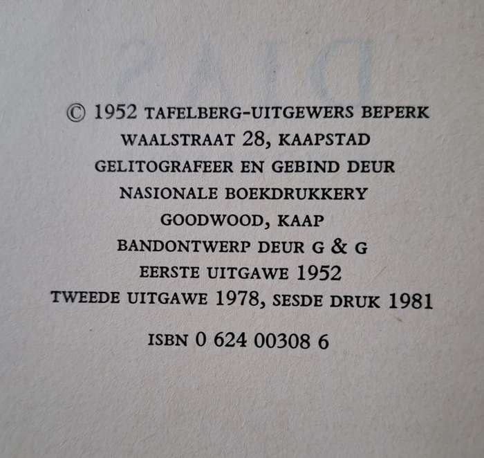 Dias - N. P. Van Wyk Louw (hard cover with no dj)