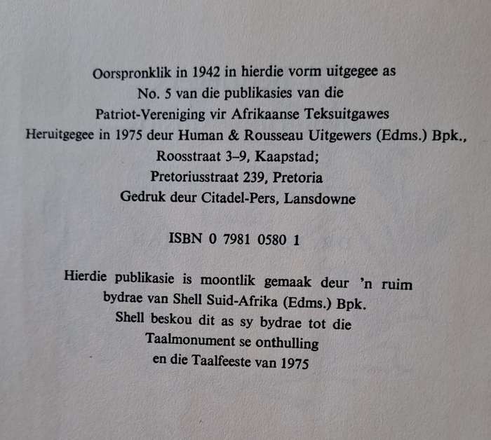 Di Besreigers, Magrita Prinslo - DR. F. C. L. Bosman (hard cover with no dj)