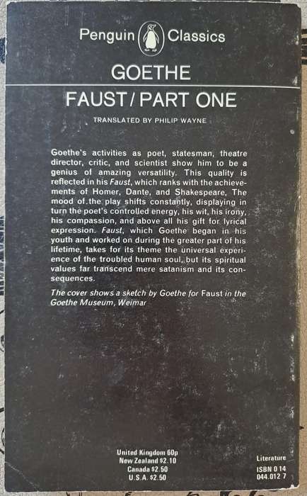 Goethe - Faust / Part one (paperback)