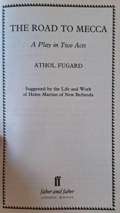 The Road to Mecca - Athol Fugard (paperback)