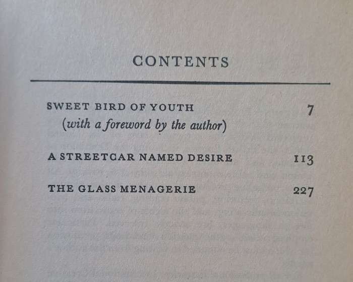 Sweet bird of youth a streetcar named desire the Glass menagerie (paperback)