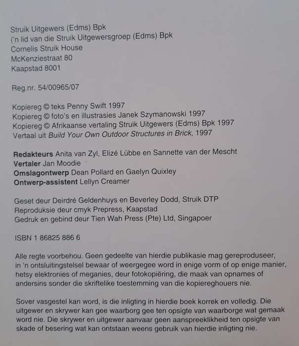 Bou jou eie baksteenkonstruksies in die tuin - Penny Swift & Janek Szymanowski (paperback)