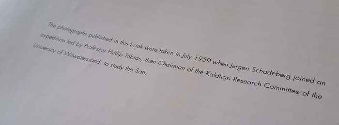 The San of the Kalahri - Jurgen Schadeberg (hard cover with no dj)