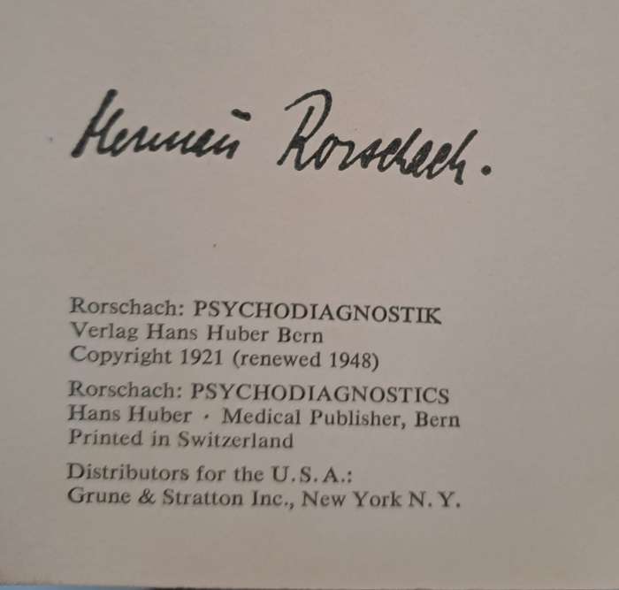 Psychodiagnostics (Plates) - Hermann Rorschach (paperback)