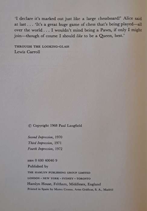Chess move by move - Paul Langfield (hard cover with dj)