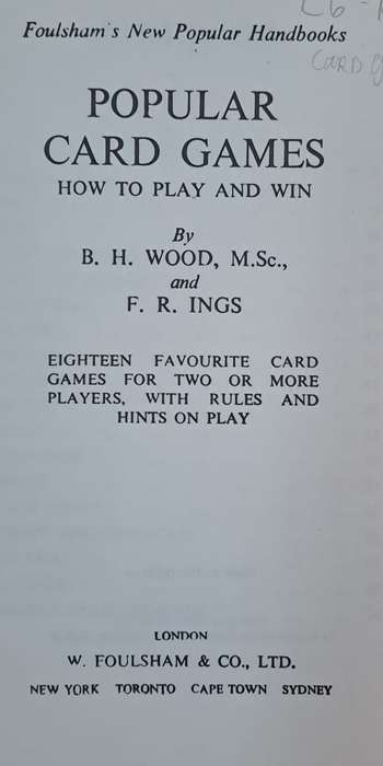 Popular card games - B. H. Wood (paperback)