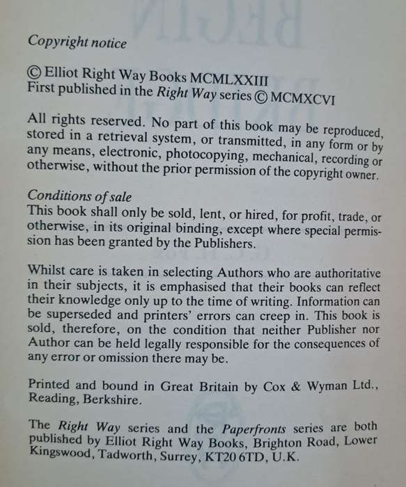 Begin Bridge - G.C.H.Fox (paperback)