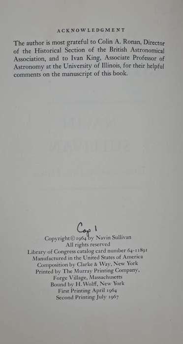 Pioneer Astronomers - Navin Sullivan (hard cover with dj)