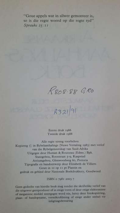 Die groot Afrikaanse aanhalingsboek - Piet Muller (hard cover with no dj)