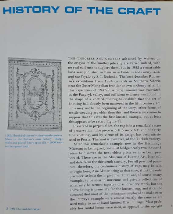Oriental rugs & Carpets - Stanley Reed (hard cover with dj)
