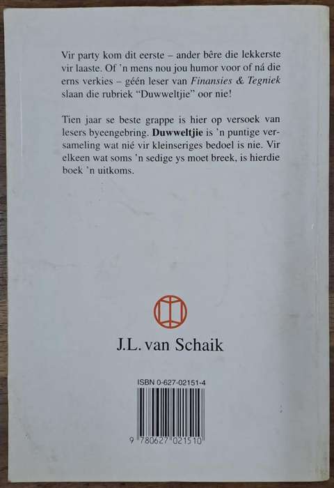 Duwweljie - J.L. van Schaik (paperback)