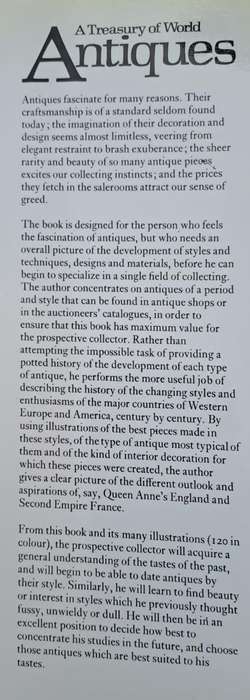 A Treasury of world Antiques - Anthony Livesey (Hard cover with dj)