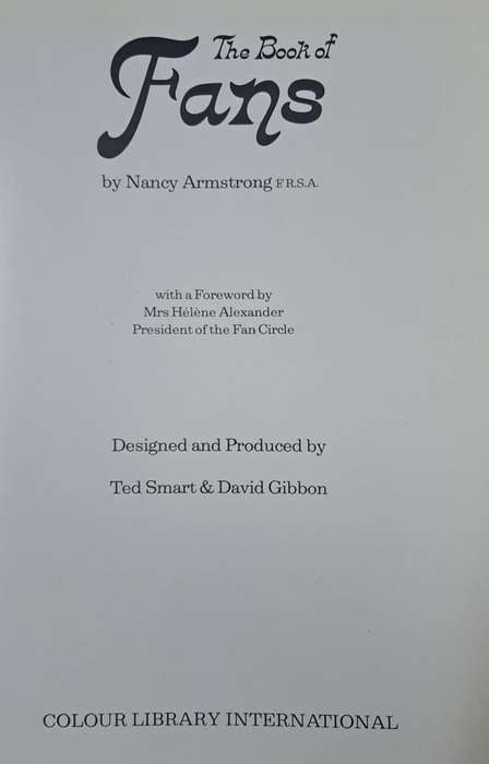 The book of fans - Nancy Armstrong (Hard cover with dj)