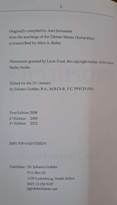 Prophecies - Johann Grobler (paperback)