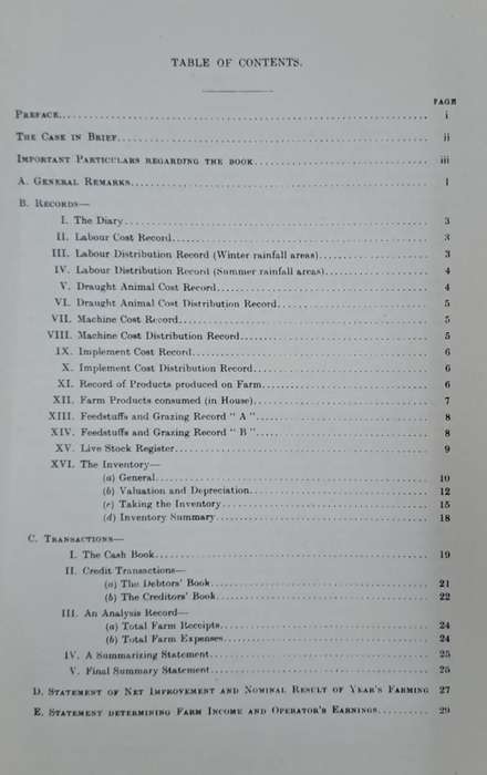 Account book for Farmers - O. E. Burger (papweback)