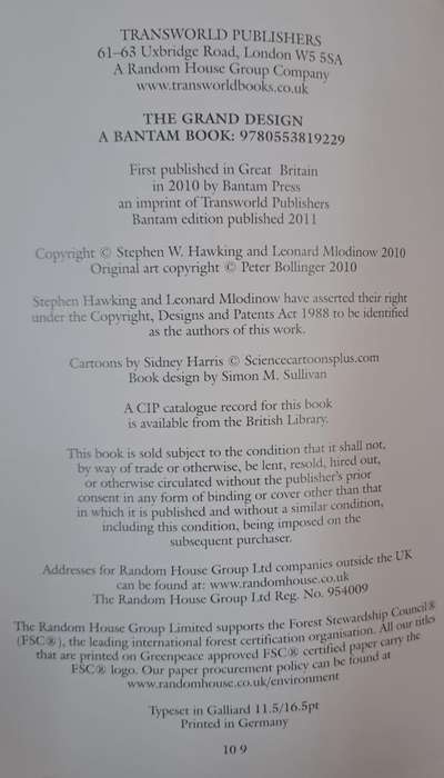 The grand design - Stephen Hawking (paperback)