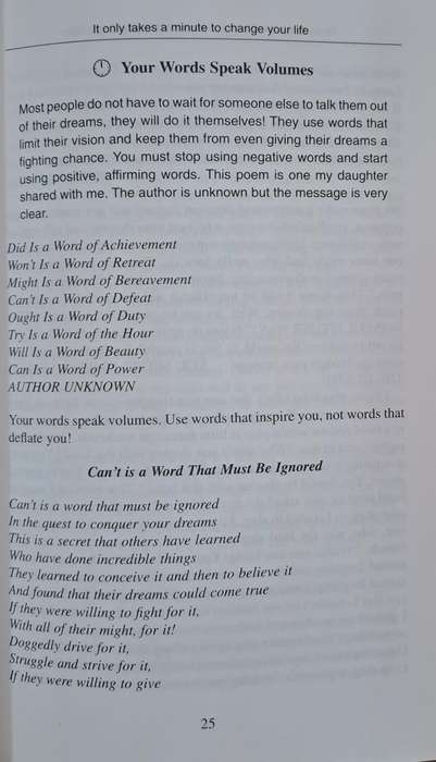 It only takes a minute to change your life - Willie Jolley (paperback)