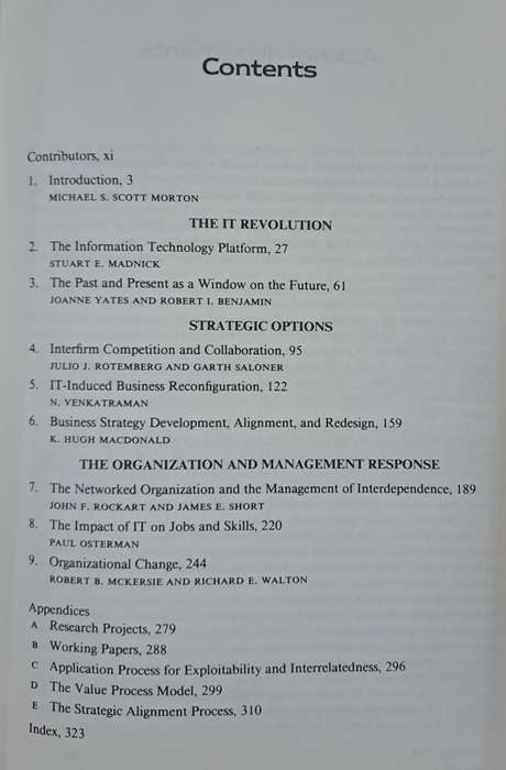 The corporation of the 1990s - Michael S. Scott Morton (Hard cover with dj)