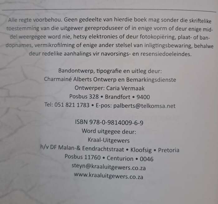 Treurgrond - Chris van Zyl (paperback)