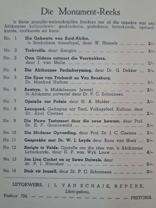 Dink vir jouself - P. C. Schoonees (paperback)