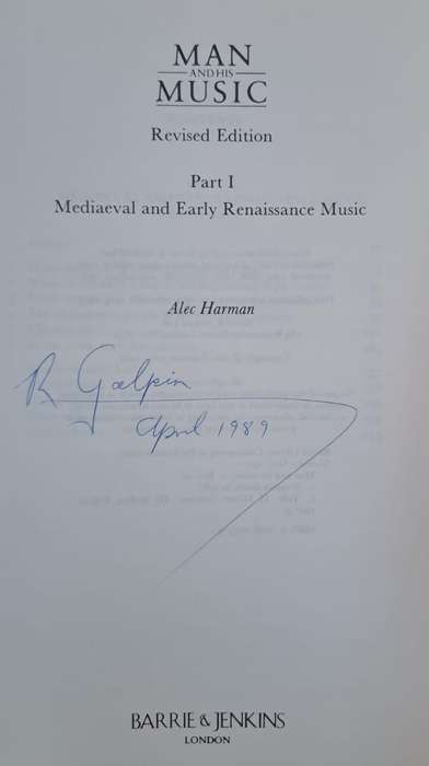 Mediaeval and early Renaissance music - Alec Harman (paperback)