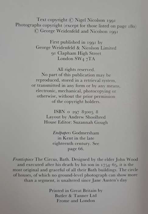 The world of Jane Austen - Nigel Nicolson (Hard cover with dj)