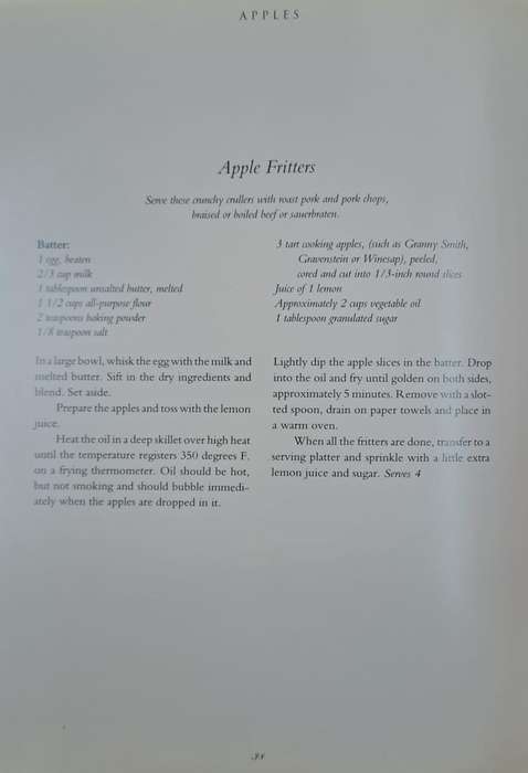 Apples a country garden cookbook - Christopher Idone (Hard cover with dj)