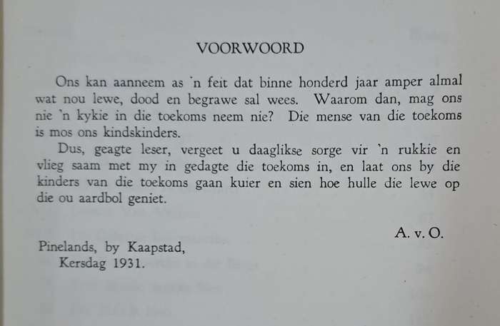 Seuns van die wolke - August van Oordt (Hard cover with no dj)