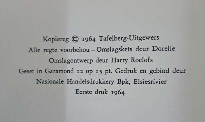 Die soutryers A. A. J. Van Niekerk (Hard cover with dj)