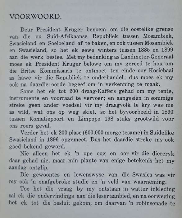 Langs die Lebombo - G. R. Von Wielligh (Hard cover with no dj)