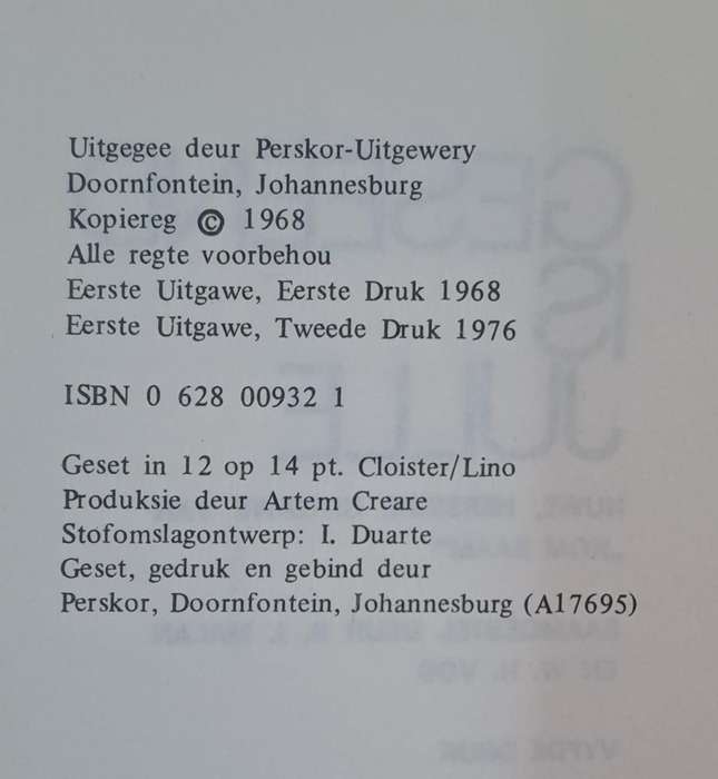 Geseënd is julle - S.J. Malan (Hard cover with no dj)