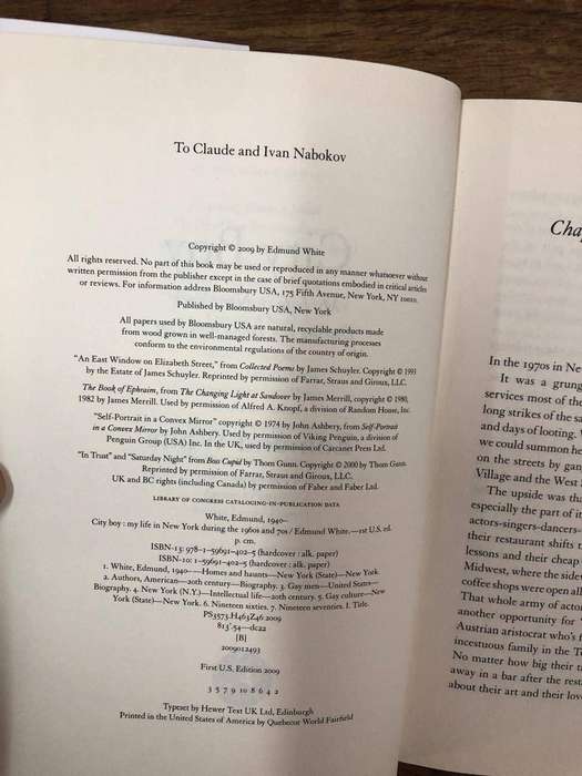 City Boy - Edmund White (Hardcover with dj)