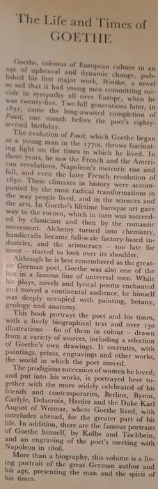 The Life and Times of Goethe - Paul Hamlyn (Hard cover with DJ)