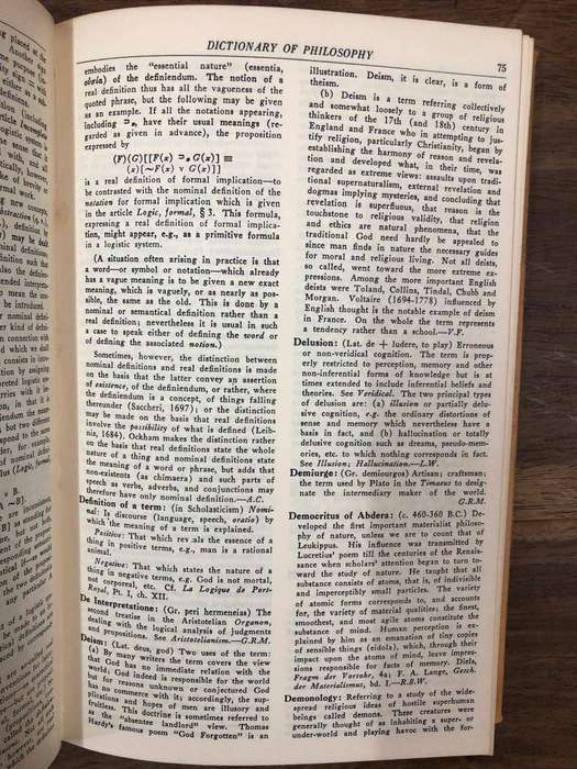 The Dictionary of Philosophy - Dagobert D Runes (Hardcover with dj)