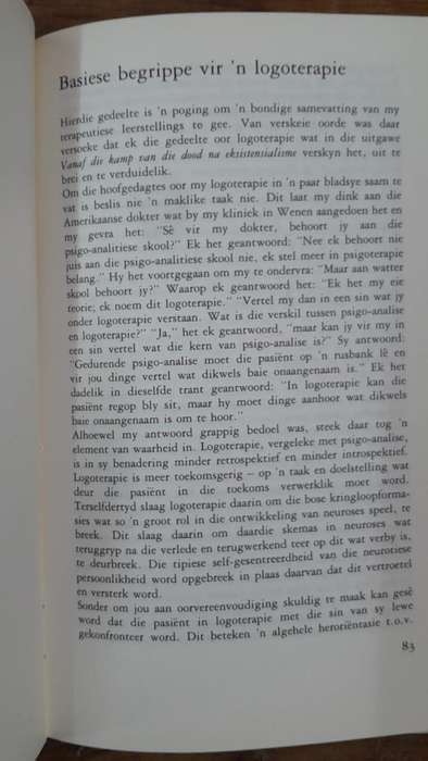 Waarom Lewe Ek - Viktor Frankl (Hardcover book with dj)
