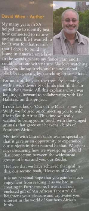 ''Heavens of Africa'' - David Elliot Wien (Hard cover with DJ)