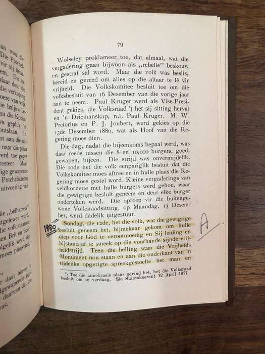 (First Edition) Naar Bloedrivier en Paardekraal - JA Smith (Hardcover with no dj)