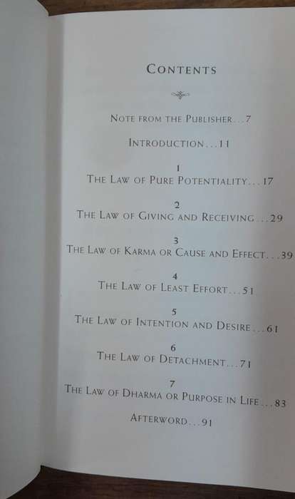 The Seven Spiritual Laws of Success - Deepak Chopra (Hardcover book with dj)