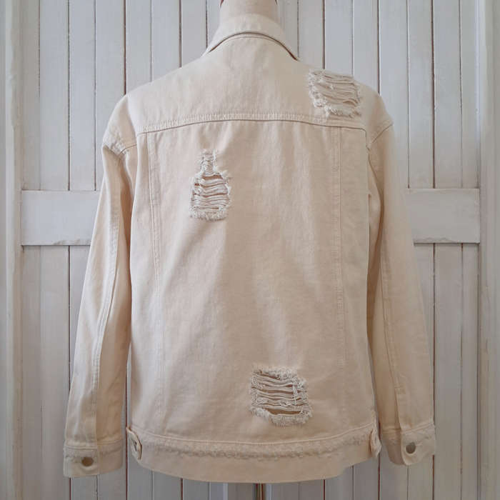 FOREVER 21 DENIM JACKET - CHAMPAGNE CREAM