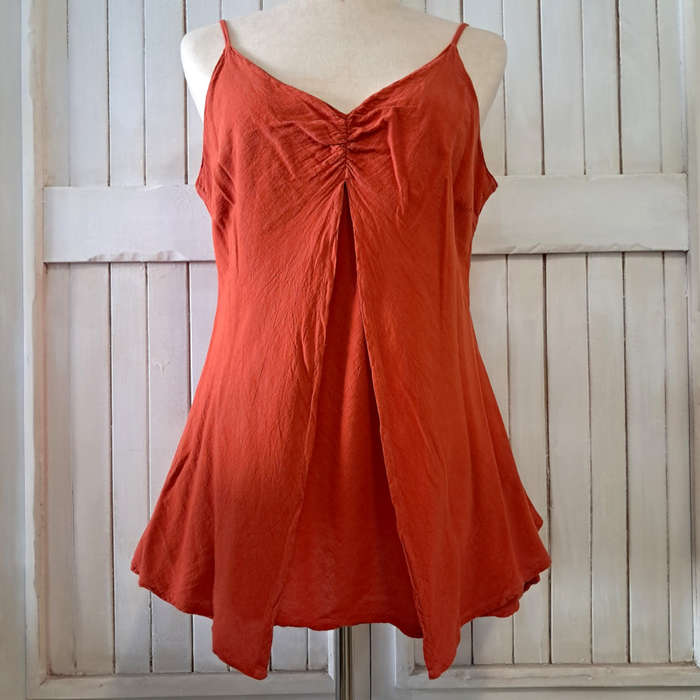 JUST CRUIZIN 100% COTTON TOP - DEEP RUST
