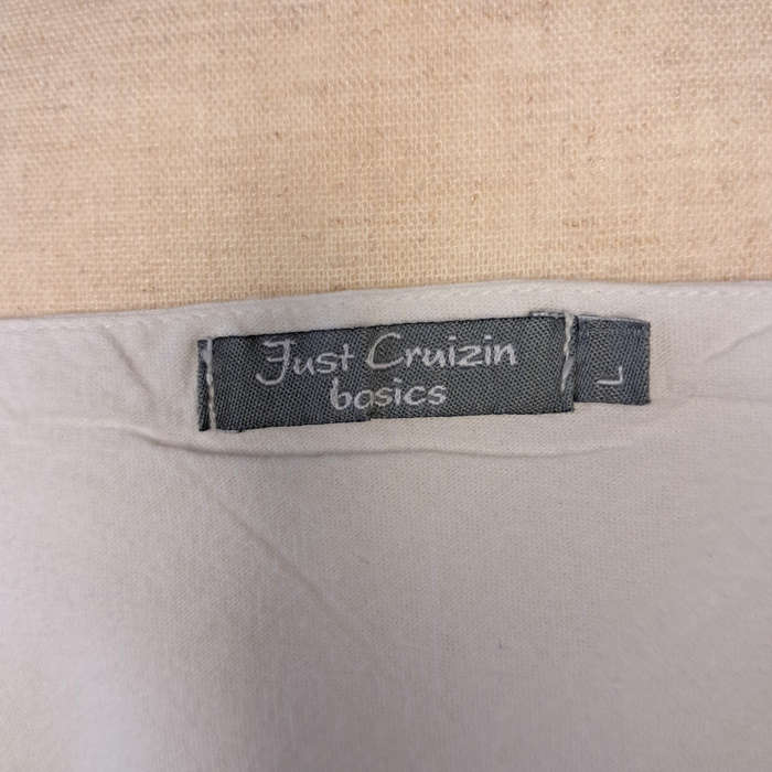 JUST CRUIZIN 100% COTTON TOP - WHITE