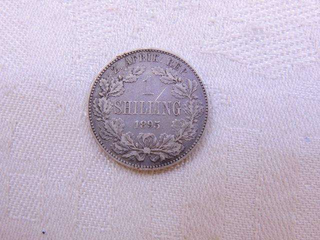 1895 ZAR 1 SHILLING Silver Coin Paul Kruger .925 Sterling #LOW STARTING BID#