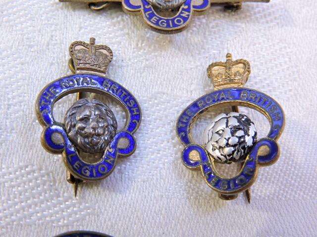 The Royal British Legion Women's Section enameled badges x5 Military Item.