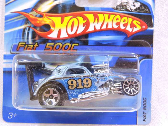 Hot Wheels FIAT 500C Topolino Dragster  ( Blue #919 )