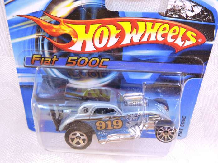 Hot Wheels FIAT 500C Topolino Dragster  ( Blue #919 )