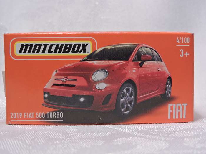 Matchbox FIAT 500 Turbo Mint in sealed box 04/100 ( Red )  Like Hot wheels